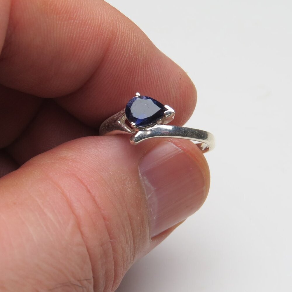 *925 Sterling Silver Genuine Sapphire Ring